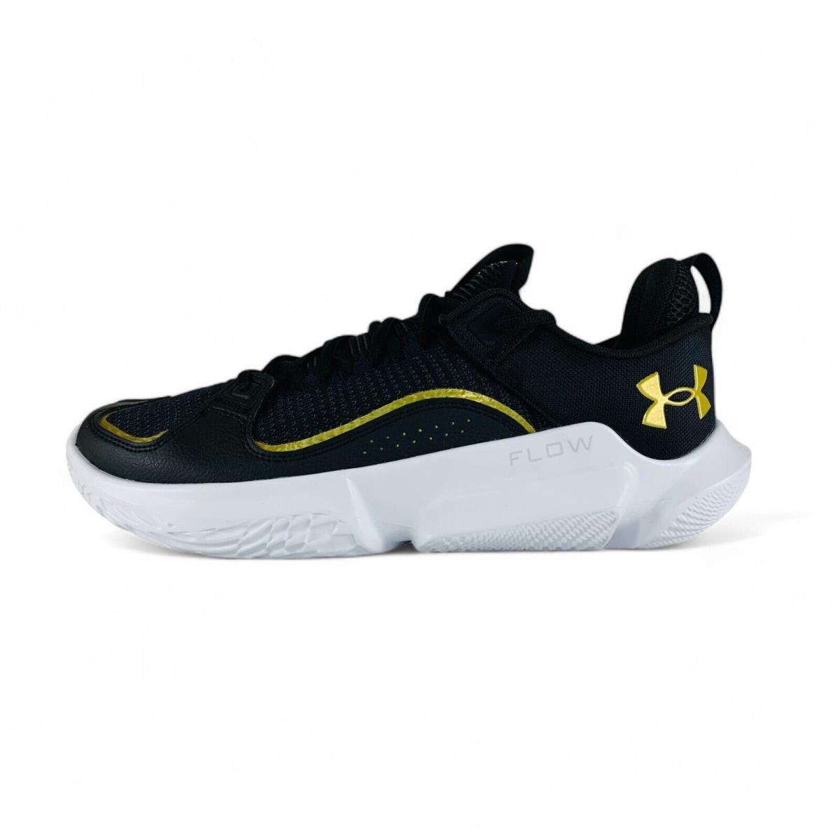 Under Armour Flow Futr X 3 Men`s Basketball Shoes Black Gold White 3026630-001