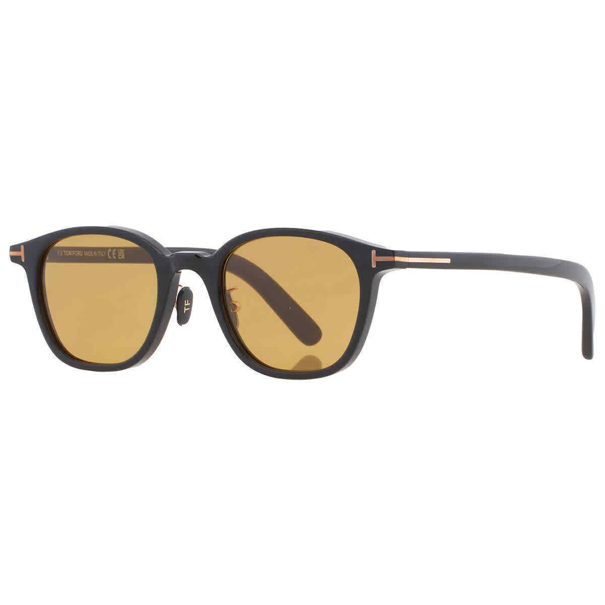 Tom Ford FT0978-D 01E Sunglasses Shiny Black Frame Brown Lenses 49mm