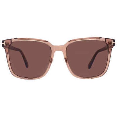 Tom Ford Brown Square Men`s Sunglasses FT0891-K 45E 59 FT0891-K 45E 59