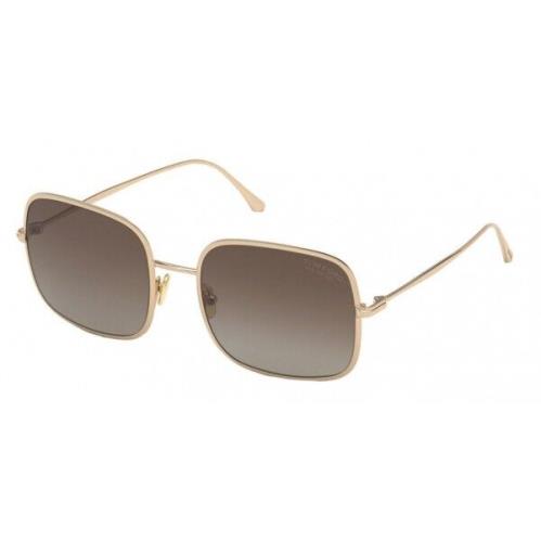 Tom Ford Keira FT TF845 28H Square Gold/solid Gray Gradient Sunglasses