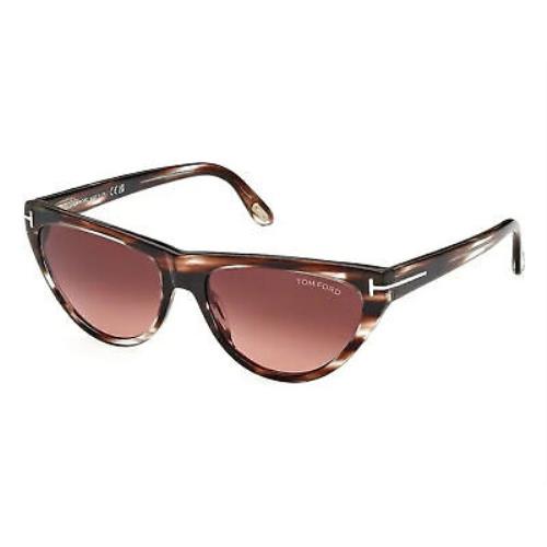 Tom Ford FT0990-55T-56 Coloured Havana Sunglasses