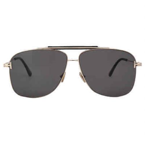 Tom Ford Jaden Smoke Navigator Men`s Sunglasses FT1017 28A 60 FT1017 28A 60