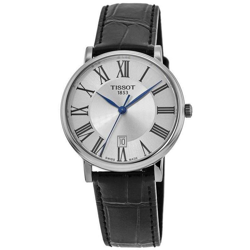 Tissot T-classic Carson Silver Dial Black Men`s Watch T122.410.16.033.00