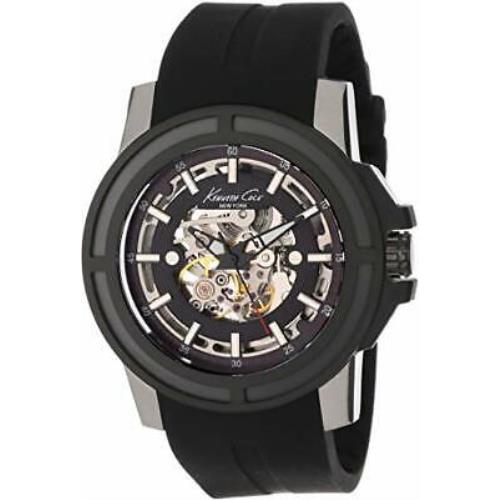 Kenneth Cole Men`s Japanese Stainless Steel Case Silicone Strap KC1898