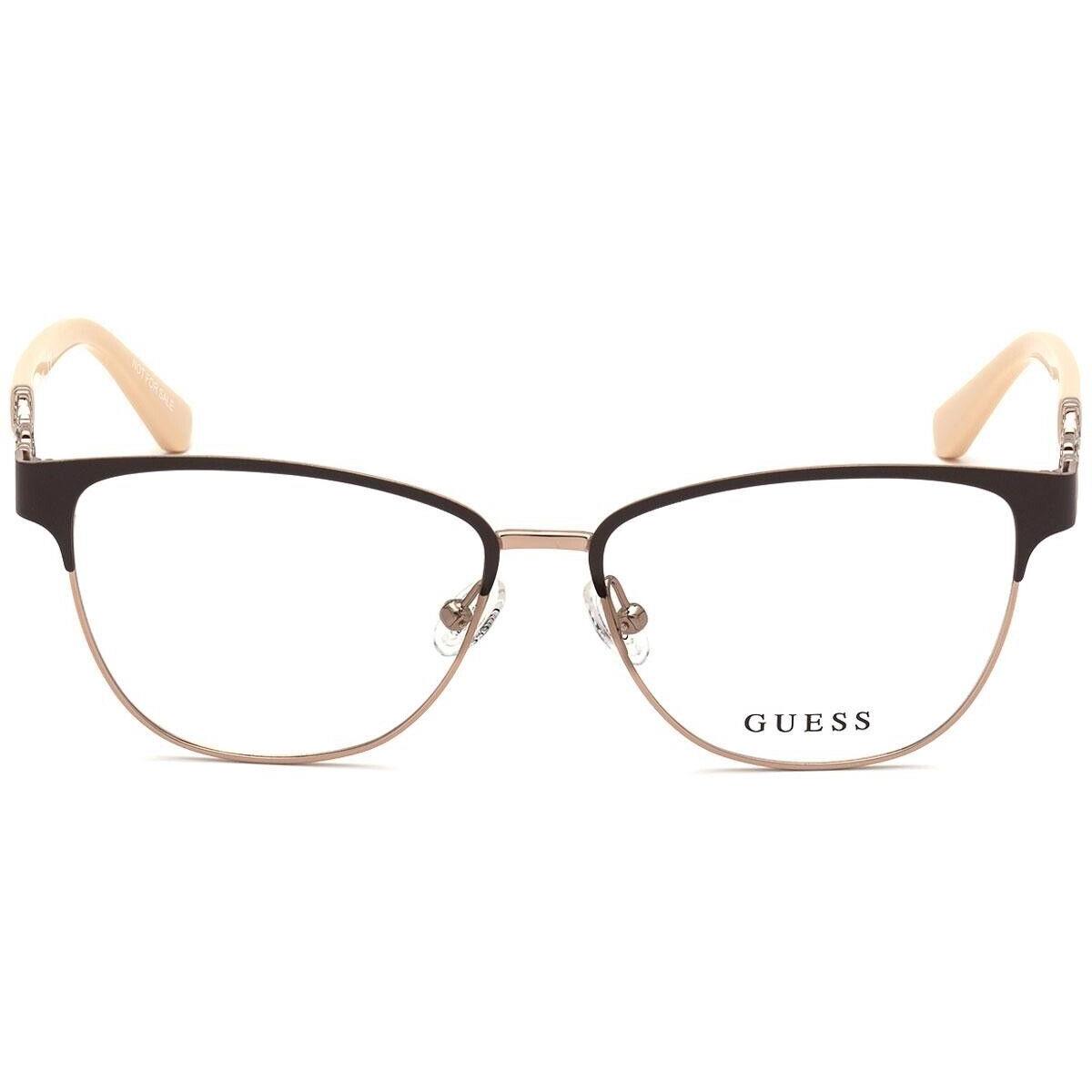 Guess GU2833 050 Cat Eye Dark Matte Brown Eyeglasses