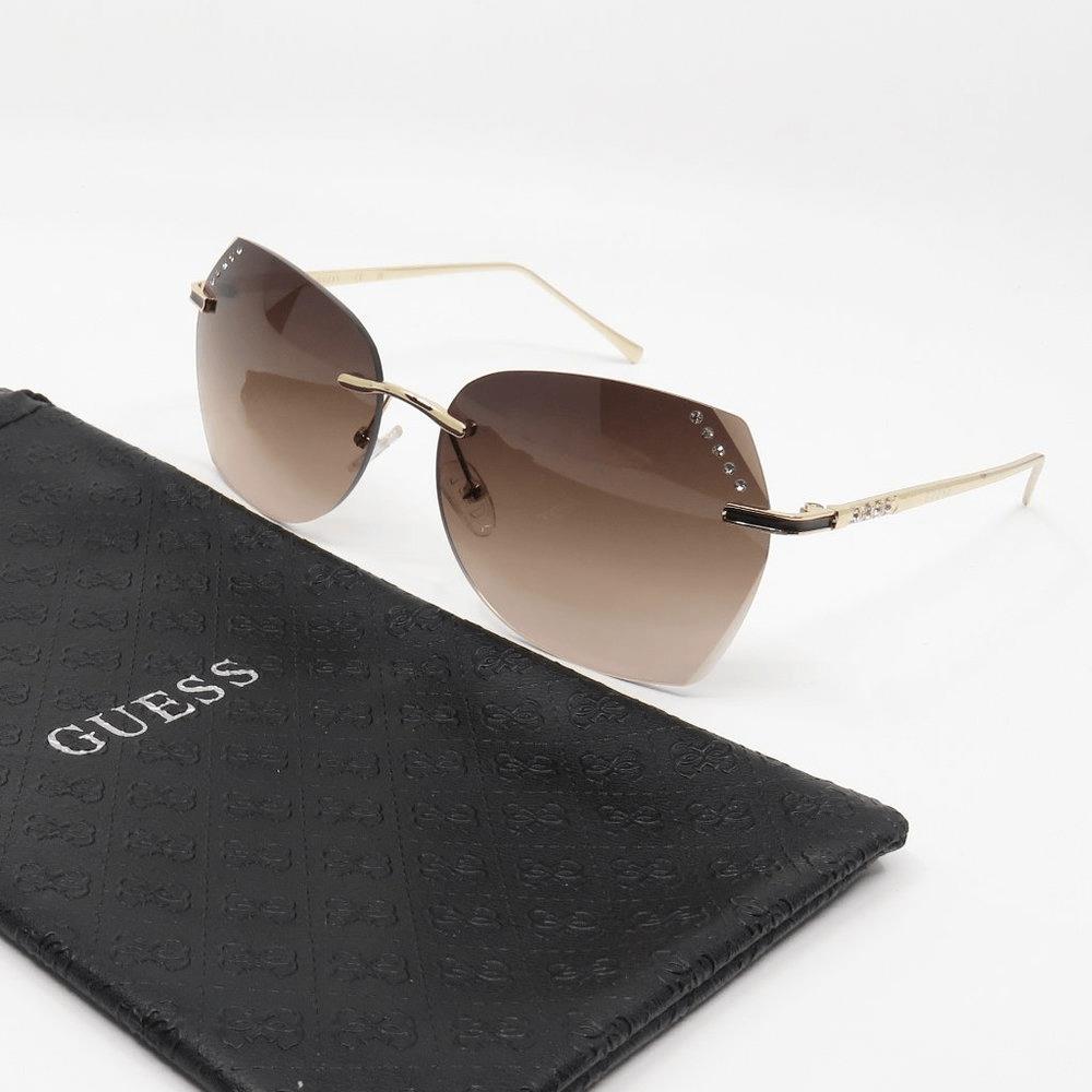 Guess GF0384/S 32F Gold/brown Gradient Rimless Sunglasses