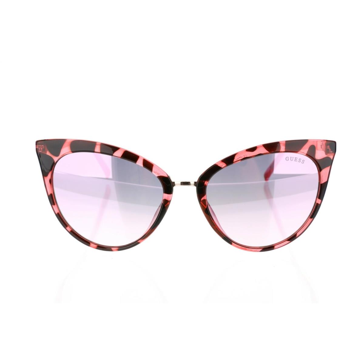 Guess 257152 Womens Gu3035 Cat Eye Sunglasses Pink Frame/bordeaux