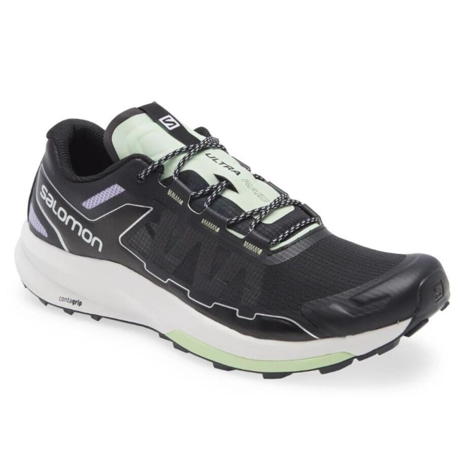 Salomon Ultra Raid Sneaker Trail Running Shoes Black White US Women 8.5 Men 7.5