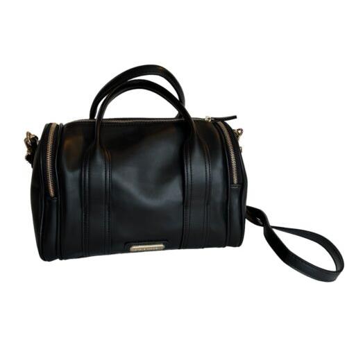 Steve Madden Womens DO255015 Structure Satchel Black Multi Purse Handbag