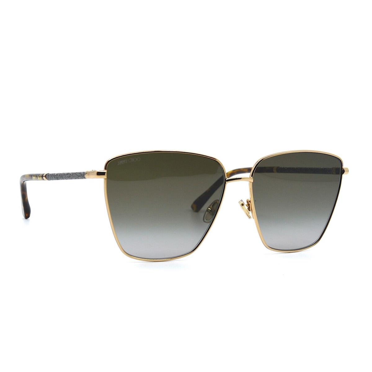 Jimmy Choo Lavi/s 06J Gold Brown Gradient Sunglasses 60-14 - Frame: Gold, Lens: Brown