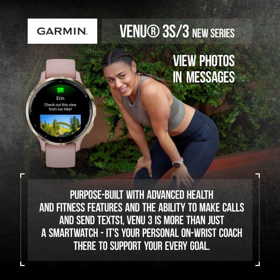 Garmin Venu 3S Gps Smartwatch Amoled Display 41 mm Fitness Health Dust Rose