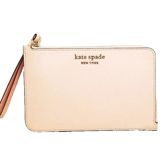 Kate Spade Cameron Light Crep Color Saffiano Leather Zip Around Wristlet