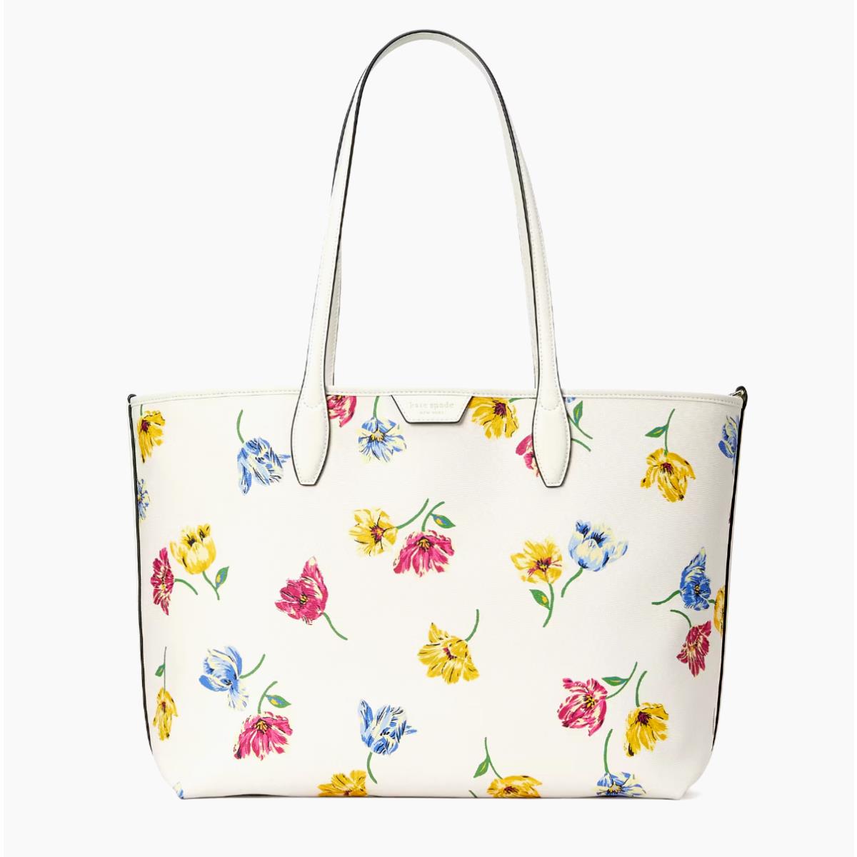 New Kate Spade Sutton Tulip Toss Printed Medium Tote with Dust Bag