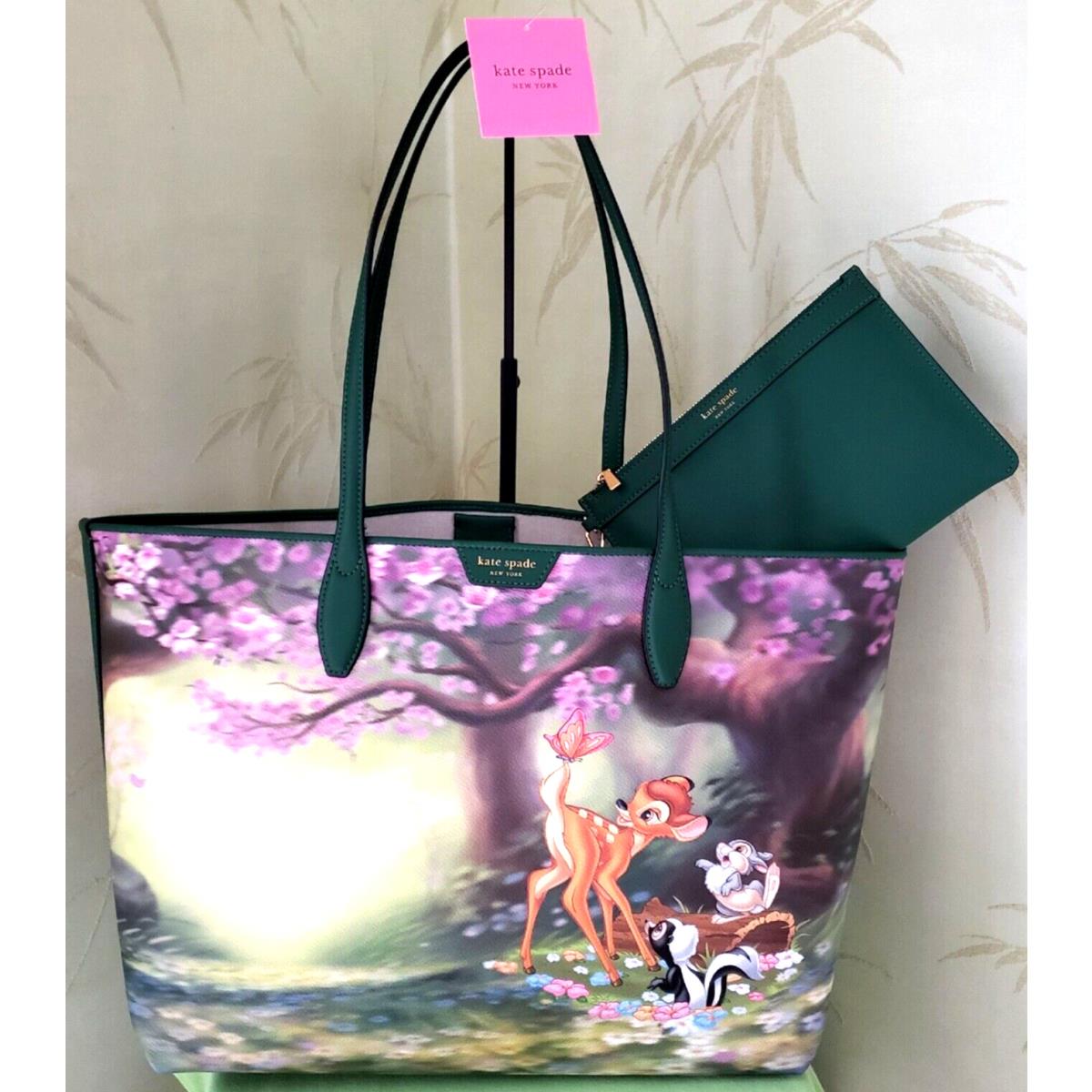 Kate Spade X Disney Bambi Sutton Medium Tote Bag with Pouch:nwt Bambi/thumper