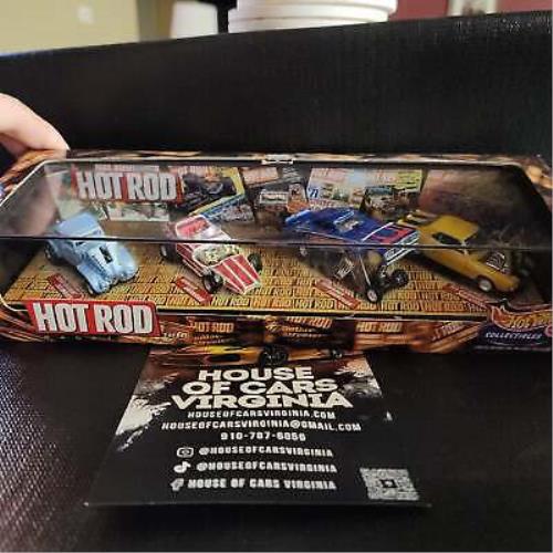 Hot Wheels Hot Rod Magazine 4 Car Boxed Set W/blue Hawaiian -ohio George