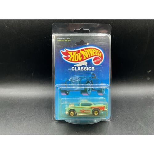 1988 Hot Wheels Teal 57 Chevy Classics Gold HO Wheel 9638 Ultra Rare Side Logo