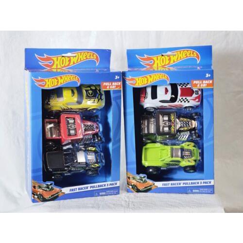 Full Complete Collection OF 6 Hot Wheels Fast Racer Pullback /