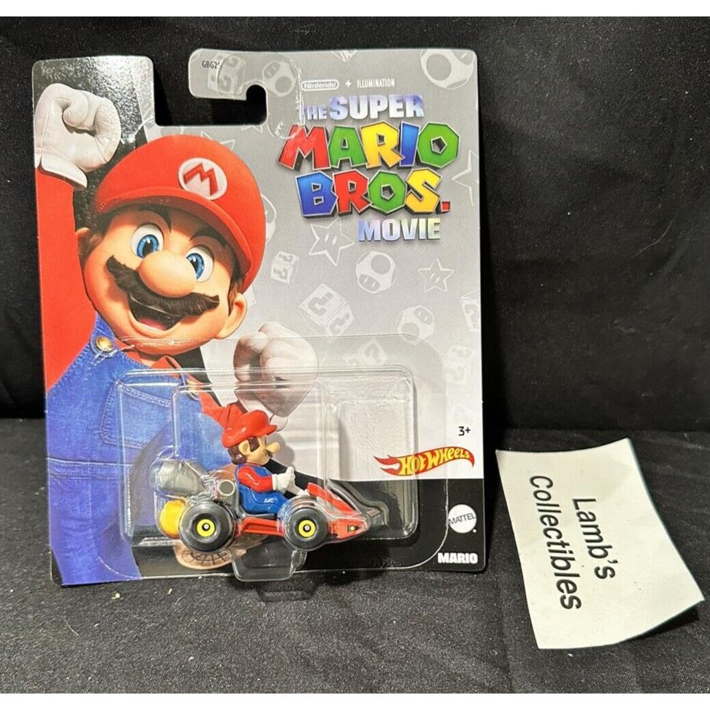 Mario Kart Hot Wheels Car - Theatrical Mario Super Mario Bros Movie 2023 Toy