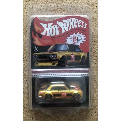 Hot Wheels Rlc Red Line Club 71 Datsun 510 Gold Super 23A