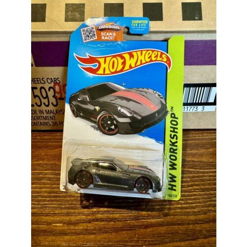 Hotwheels Ferrari 599xx Gray No Side Tampo Error Variation Rare Htf Mattel 1/64