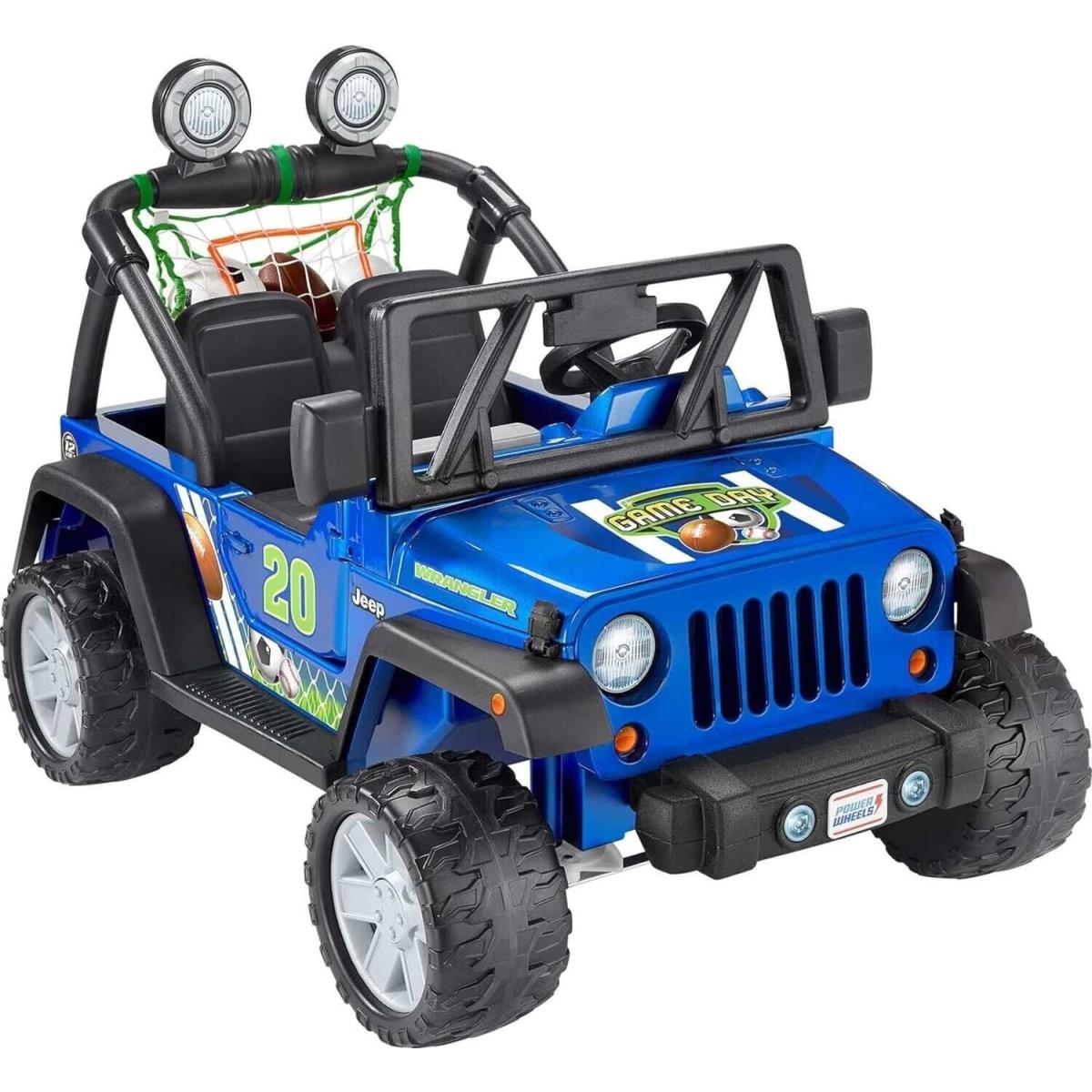 Power Wheels Ride-on Toy Gameday Jeep Wrangler Battery-powered Distresss Box