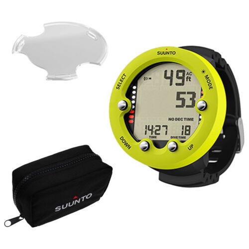 Suunto Zoop Novo Lime Dive Computer with Display Shield and Soft Bag