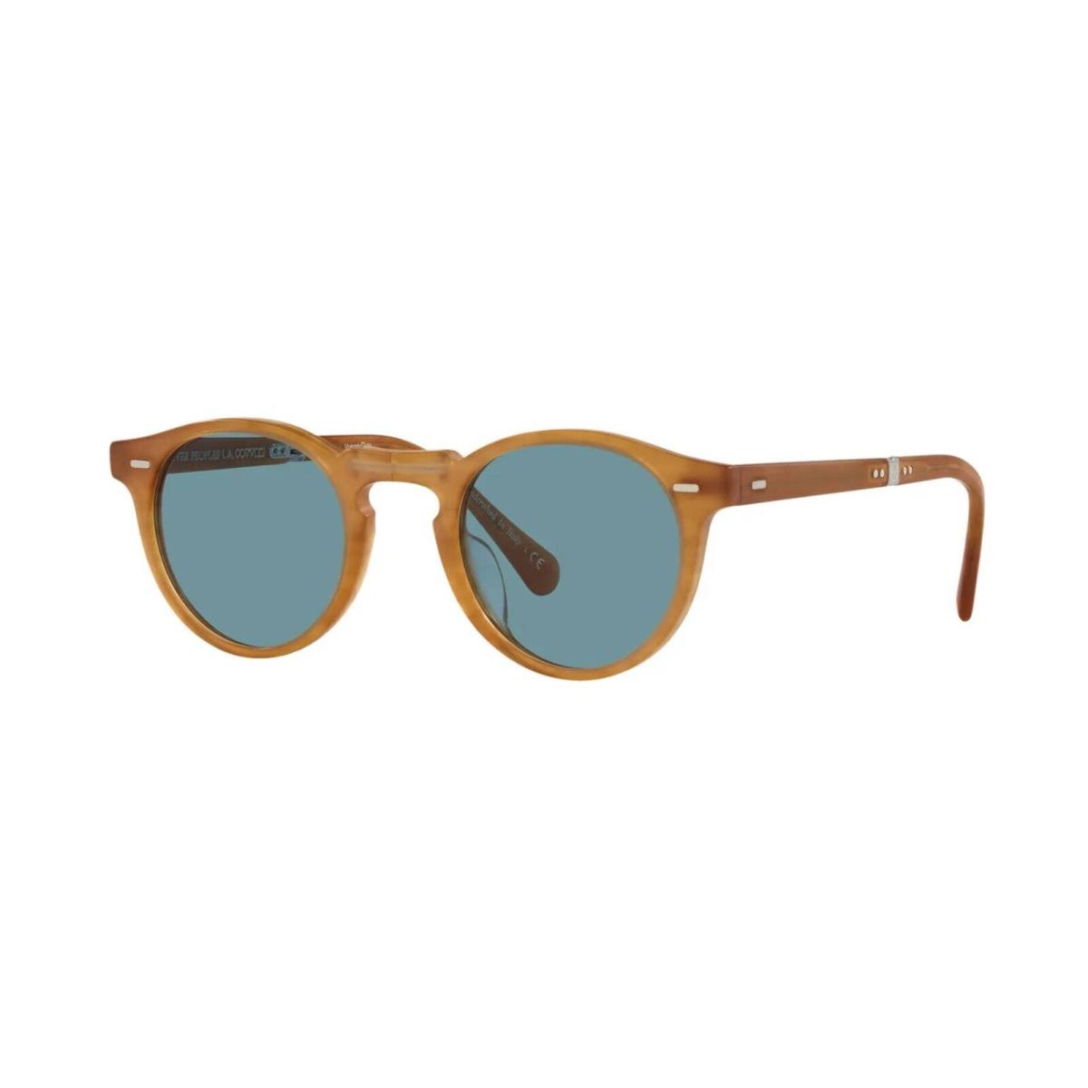 Oliver Peoples OV 5456SU Folding Semi-matte Amber Tortoise/cobalto Sunglasses