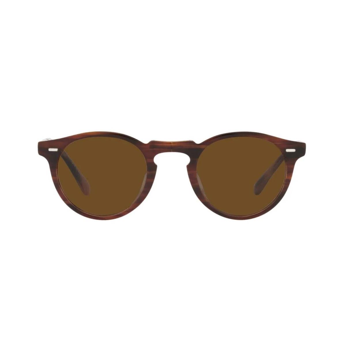 Oliver Peoples OV 5456SU Folding Amaretto Striped Honey/true Brown Sunglasses