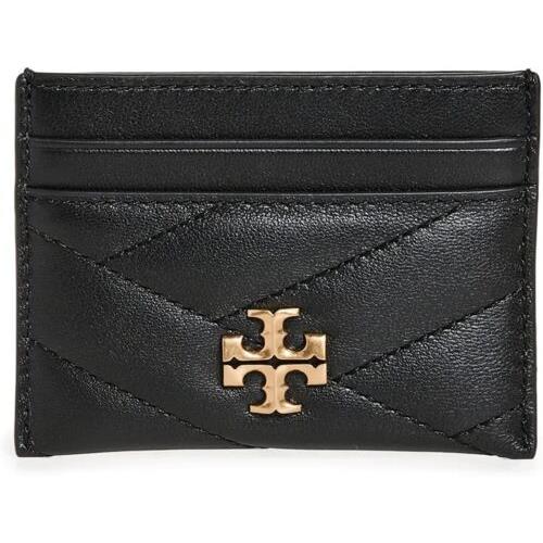 Tory Burch Hb Kira Chevron Card Case Black OS