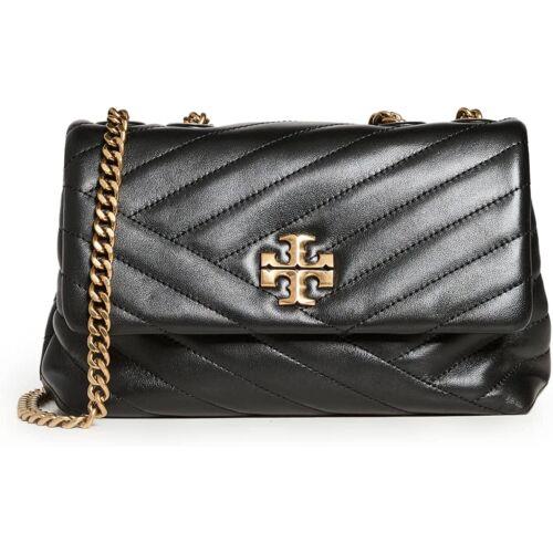 Tory Burch Hb Women Kira Chevron Small Convertible Shoulder Bag Black OS