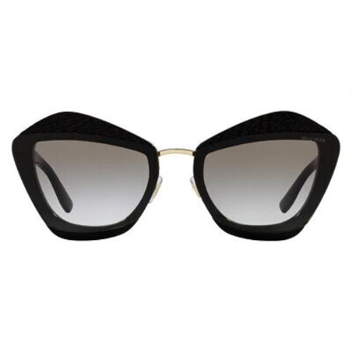 Miu Miu MU 01XS Sunglasses Women Black Butterfly 67mm