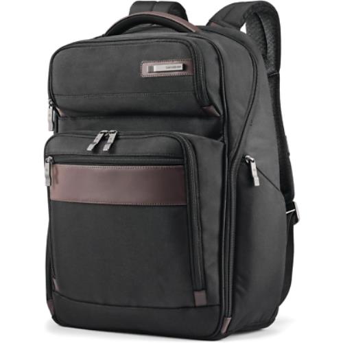 Samsonite Kombi Business Backpack Black/brown 17.5 x 12 x 7-Inch