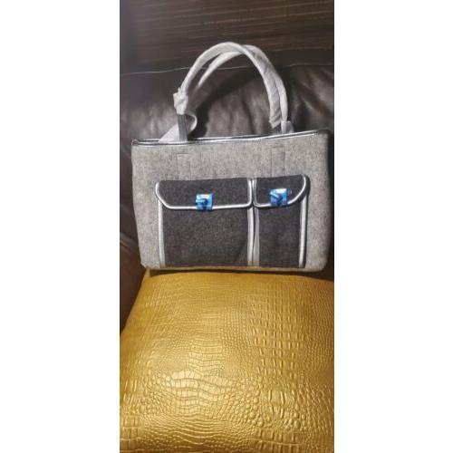 Tumi Newport Felt Collection Business Tote w Dust Bag and Card. Retail
