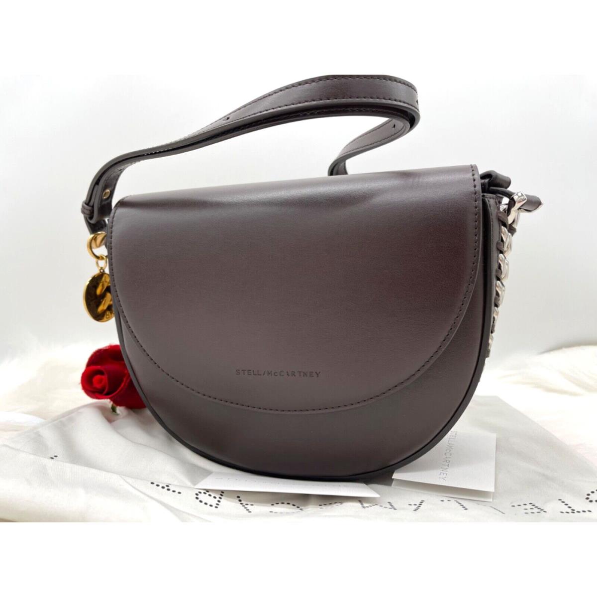 Stella Mccartney Medium Frayme Leather Shoulder Bag -brown