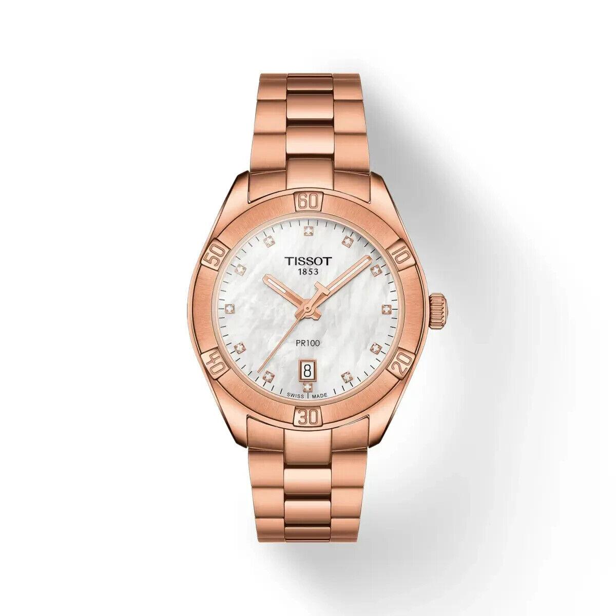 Tissot PR 100 Sport Chic Ladies 36mm Rose Gold Watch T101.910.33.116.00