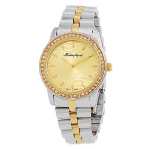 Mathey-tissot Artemis Quartz Crystal Champagne Dial Ladies Watch D10860BQDI - Dial: , Band: Two-tone (Silver-tone and Gold PVD), Bezel: Yellow Gold PVD
