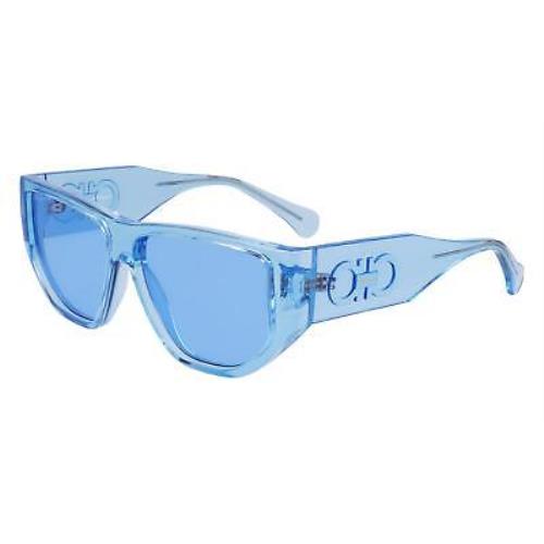 Salvatore Ferragamo SF1077S Sunglasses 432 Transparent Azure