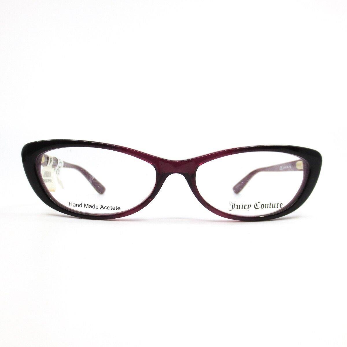 Juicy Couture Eyeglasses Frames JU128 Wol Burgundy Cat Eye 51-15-135