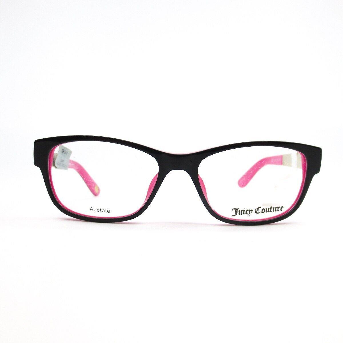 Juicy Couture Eyeglasses Frames JU162 Ruj Round Black Pink 50-17-130