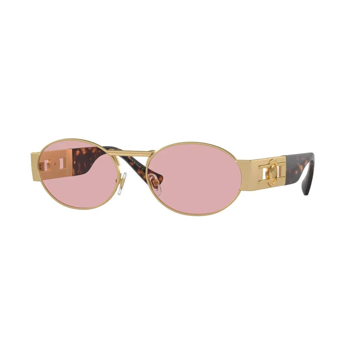 Versace VE2264 100284 Matte Gold Pink Unisex 56 mm Sunglasses