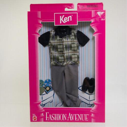 Mattel - Barbie - Fashion Avenue - Ken Green Plaid Shirt Non-mint