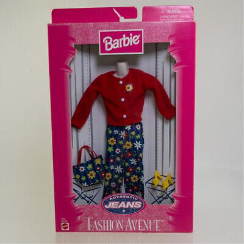 Mattel - Barbie - Fashion Avenue Jeans Red Sweater Floral Jeans NM