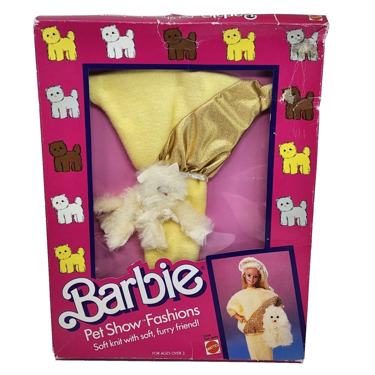 Vintage 1986 Barbie Pet Show Fashions Mattel Box 3658