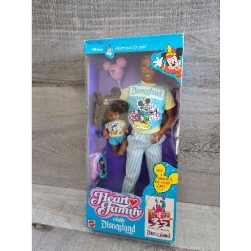 The Heart Family Visits Disneyland Park African American Dad Boy 1989 Mattel