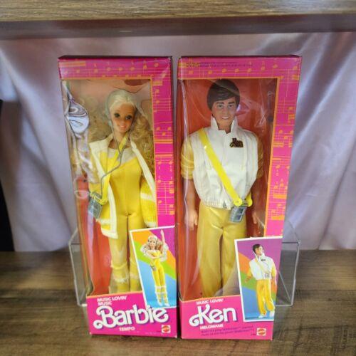 Vintage 1985 Mattel Foreign Issue Music Lovin` Barbie Ken Dolls Nrfb