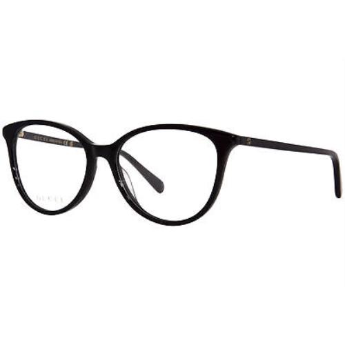 Gucci GG1359O 001 Eyeglasses Frame Women`s Black Full Rim Cat Eye 54mm