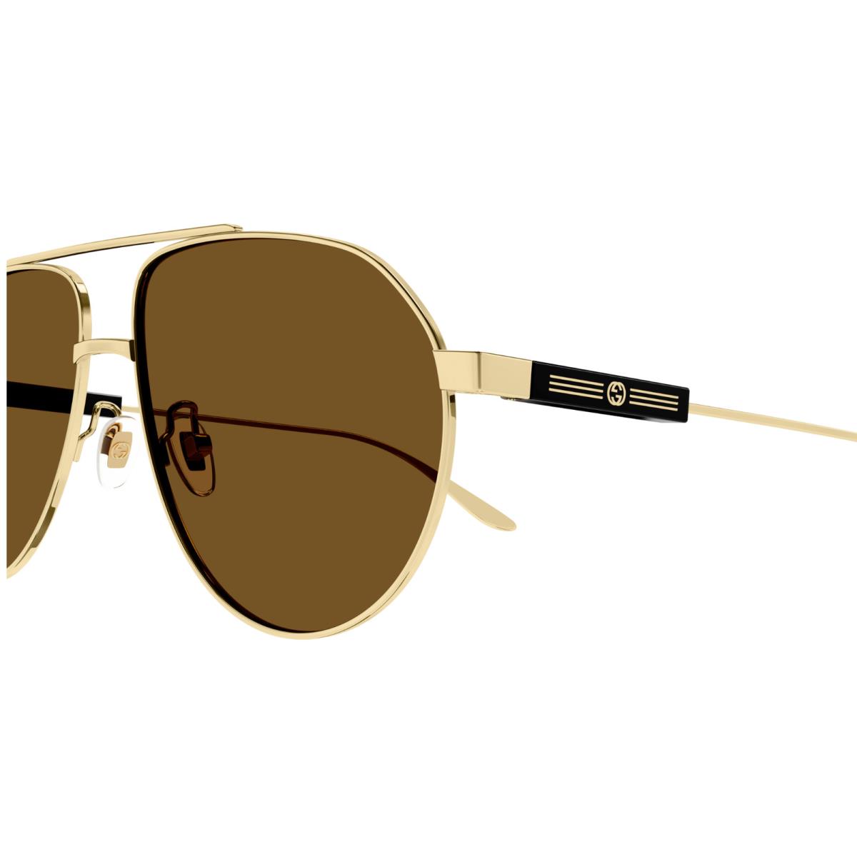 Gucci Sunglasses GG 1311S-004 Gold w/ Brown Lens 61mm