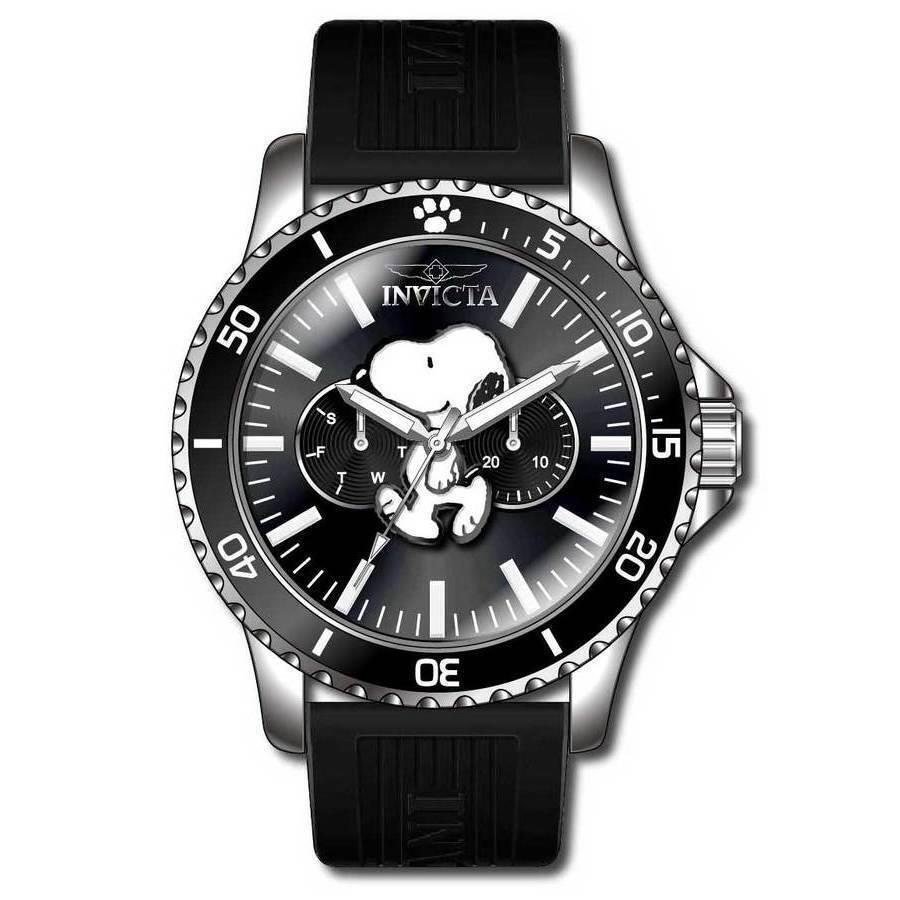 Invicta Character Snoopy Quartz Black Dial Men`s Watch 38644