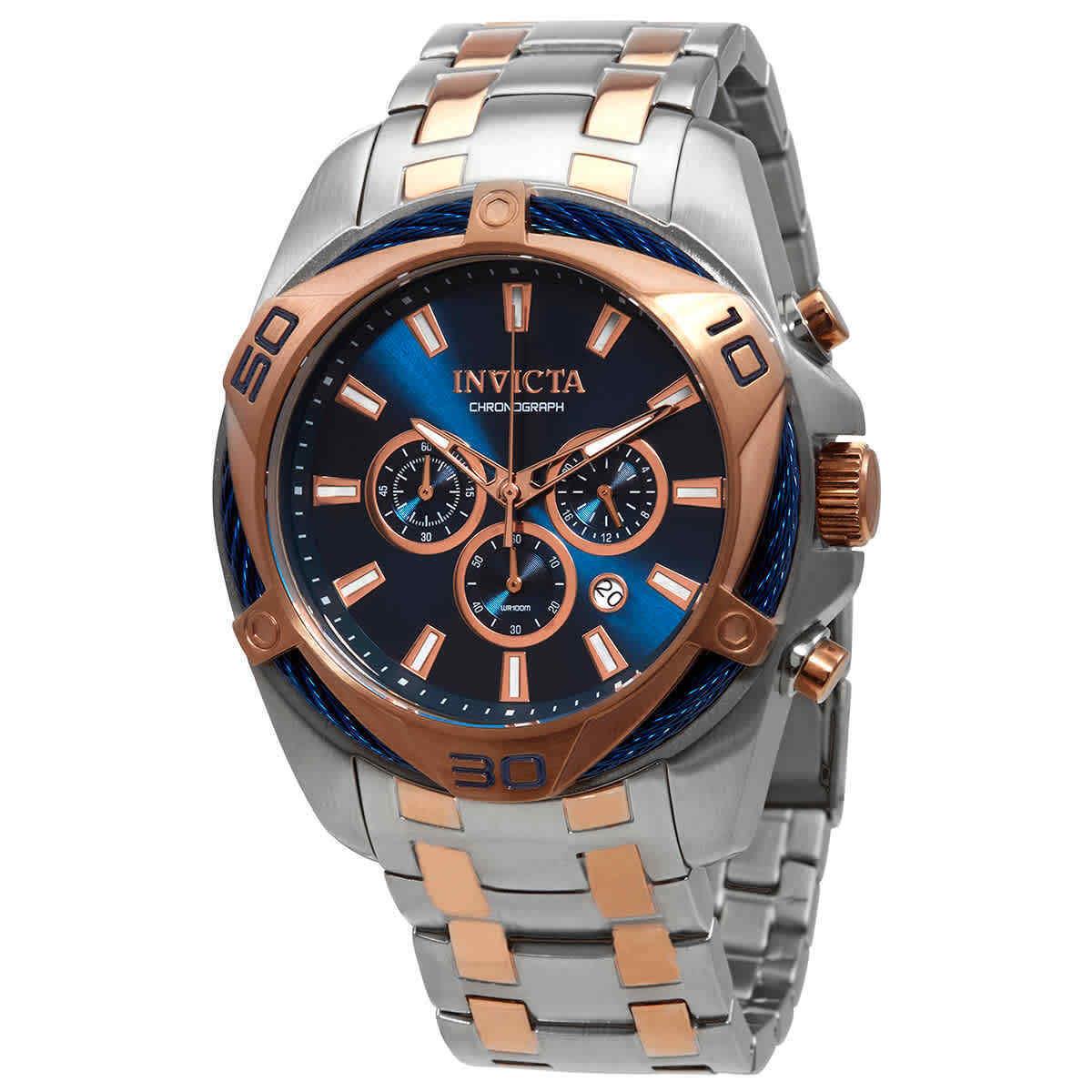 Invicta Bolt Chronograph Quartz Blue Dial Men`s Watch 34133