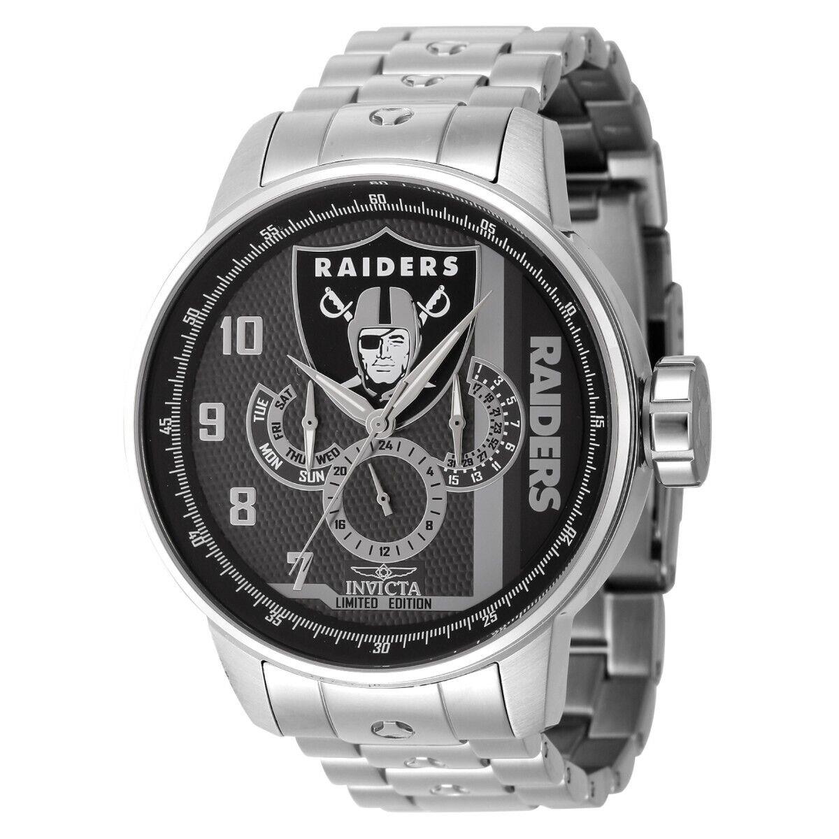 Invicta Nfl Las Vegas Raiders Men`s Watch - 48mm Steel ZG-45126